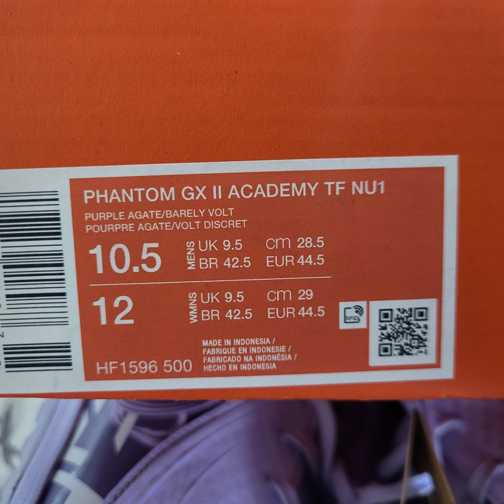 NEW Nike United Phantom GX 2 Academy FG/MG Soccer Cleats, Purple - Picture 9 of 10